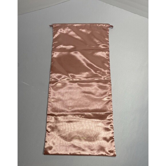 Amina Muaddi Empty Boot Box 12.25x23.5x4.25” and Pink Satin Drawstring Dust Bag - Picture 3 of 10